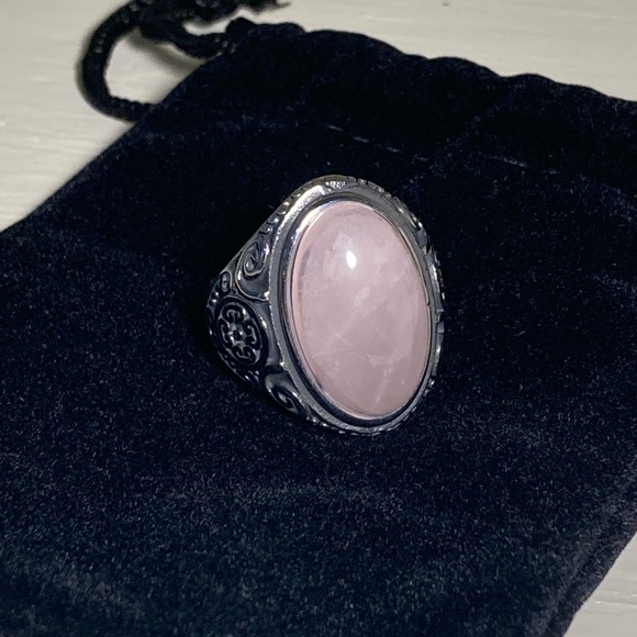 Bali Style Rose Quartz Sz. 6 Ring - Picture 7 of 7